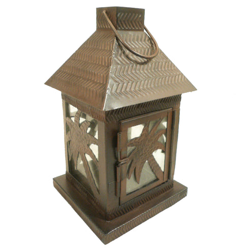 S.Steel Glass Lantren 8"X8"X25"HT